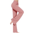 thumbnail image 2 of AherBiu Sweatpants for Womens High Waisted Drawstring Slim Fitted Casual Trousers Fall Solid Color Workrout Yoga Pants, 2 of 9