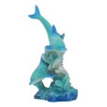 thumbnail image 2 of Statue de Dauphin Bleu Nageant Autour du Récif Corallien Monde Marin, 2 of 7