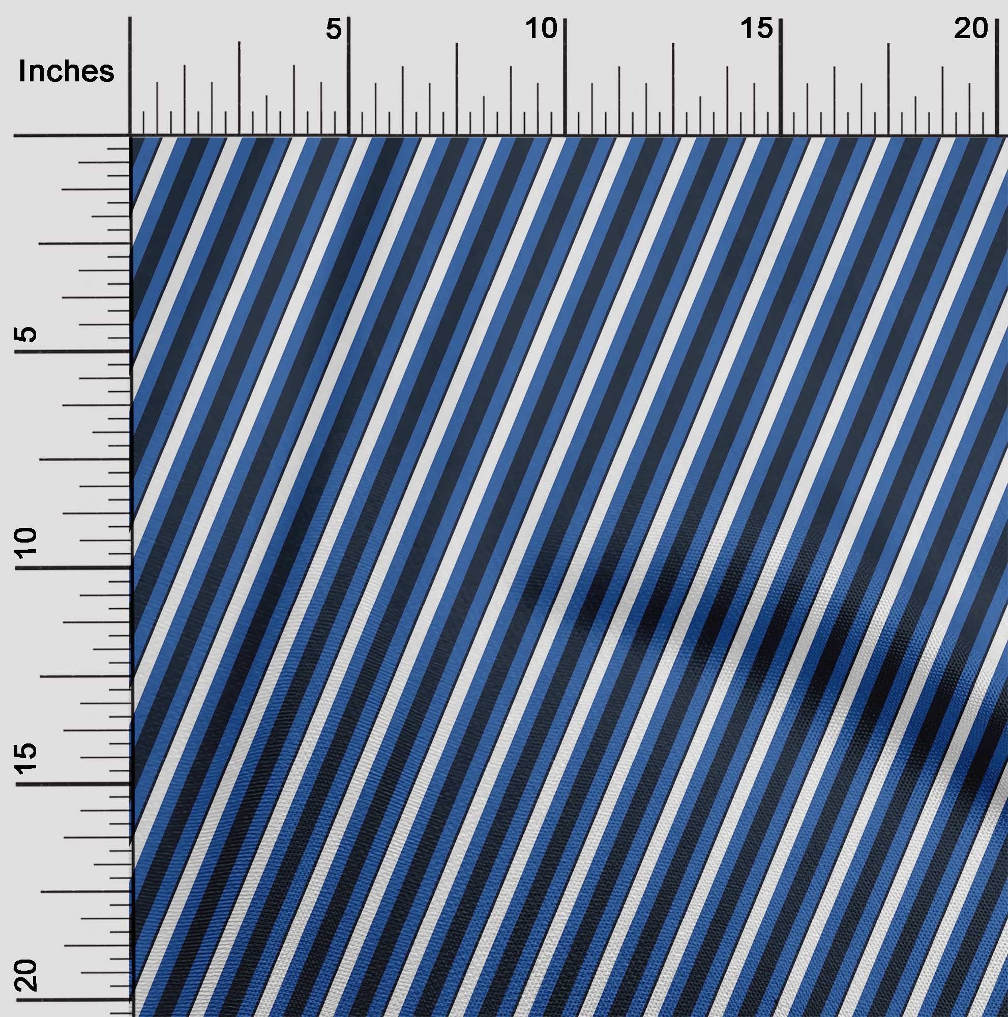 oneOone Tissu Polyester Lycra Tissu à Imprimé à Rayures Diagonales BTY 56 Pouces