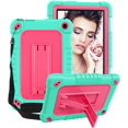 thumbnail image 1 of Mignova for Amazon All-New Fire 7 Tablet (12th Generation,2022 Release) Case,Heavy-Duty Rugged Kickstand Shockproof Kids with Shoulder Strap Case for Fire 7 Tablet 2022 Release(Green/Pink), 1 of 6