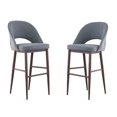 thumbnail image 1 of Executive Stool with PU Upholstery and Walnut Metal Frame – High Back Stool with Foot Rest, Mid-Century Style, Comfortable and Sturdy Seating for Offices and Modern Spaces, 1 of 3