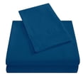 thumbnail image 1 of Ensemble de Draps Doux Couvre-Lit Poche Profonde Literie de Haute Qualité Bleu Format Grand 4 Pcs, 1 of 8