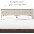 thumbnail image 3 of DG Casa Soloman Mid Century Modern Upholstered Platform Bed Frame, King Size, Beige, 3 of 10