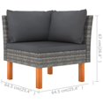 thumbnail image 4 of vidaXL 5 Piece Garden Lounge Set with Cushions Poly Rattan Grey, 4 of 4