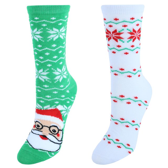 CTM Ensemble de Chaussettes de Vacances en Tricot Plat et Beurre 2 Pcs (Femmes)