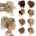 thumbnail image 1 of Chignon Désordonné Pièce de Cheveux Extension de Cheveux avec Bande Élastique Chignon Ondulé Extensions de Cheveux Synthétiques Chouchous Chignons Postiche pour Femmes, 1 of 7