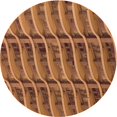 thumbnail image 1 of Ahgly Tapis Rond Lavable en Machine Intérieur Transitionnel Brun Selle, 5 Pieds Rond, 1 of 7