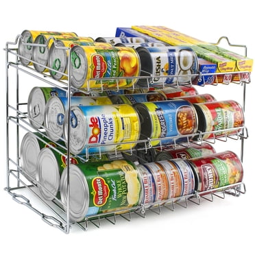 Sorbus Étagère Organisatrice pour Boîtes, Traqueur de Boîtes Empilable à 3 Niveaux et Organisateur d'Armoire de Garde-Manger Pouvant Contenir jusqu'à 36 Boîtes, Excellent Rangement pour Aliments en Conserve, Boissons et Plus dans la Cuisine, l'Armoire, le Garde-Manger