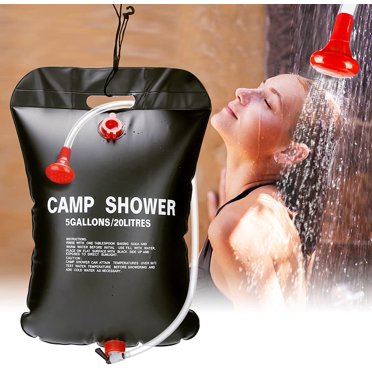Solar Shower Camping Solar Shower Bag Outdoor Hot Water Shower Bag 20L Portable Solar Heating Camping Shower Bag with Shower Head and Hose for Outdoor Garden Shower Travel Shower