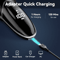 thumbnail image 4 of MAXT Rasoir Électrique pour Hommes, Rasoir Électrique Rechargeable Étanche IPX7 pour Rasage Humide et à Sec avec Tondeuse Escamotable et Écran LED pour Papa Mari, 4 of 7