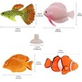 thumbnail image 2 of Fake Tropical Fish Silicone Fake Fish for Aquarium Fish Tank Decor Fake Goldfish for Fish Tank Decoration Artificial Fish Aquarium Toy Fish Tank (4 Pieces), 2 of 5