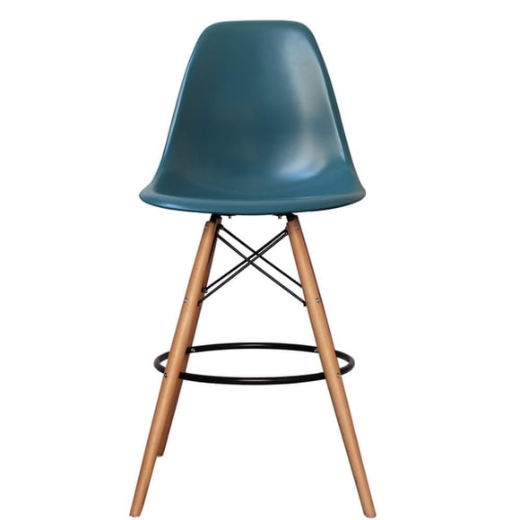 Eames Tabouret De Style Eiffel En Bois 26 " paon