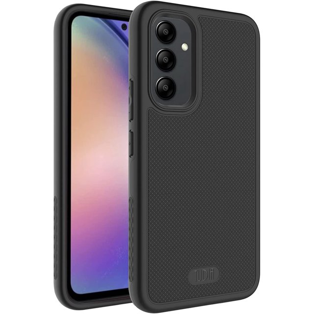 TUDIA MergeGrip Samsung Galaxy A54 5G Étui en Noir Mat, Étui de Téléphone Mince et Robuste avec Technologie ToughRhino à Double Couche pour une protection de Qualité Militaire. Comprend des Côtés Texturés pour une Prise Sécurisée, des Bords Surélevés pour la Sécurité de l'Appareil Photo et de l'Écran, et des Matériaux en polycarbonate et TPU Durables. Conçu Exclusivement pour Samsung Galaxy A54 5G (2023).