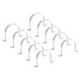 thumbnail image 1 of Unique Bargains 100mm Rigid Pipe Strap Clamp, 20 Pcs 304 Stainless Steel Two Hole U-shape Tube Clip, 1 of 5