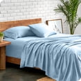thumbnail image 2 of Bare Home Premium 1800 Collection 4-Piece Bed Sheet Set, California King, Light Blue, 2 of 10