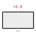 thumbnail image 4 of 1 Pce Projecteur Portable Pliable Blanc Sans Plis Écran de Projection 16:9 (120 Pouces), Écran de Projecteur, 4 of 9