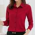 thumbnail image 2 of Timegard Hauts Formels pour Femmes Col à Revers Boutonné Chemises à Manches Longues Travail Tenue de Bureau Décontractée Hauts Ajustés, 2 of 4