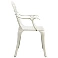 thumbnail image 3 of vidaXL Chaises de Jardin 4 Pcs Aluminium Moulé Blanc, 3 of 5