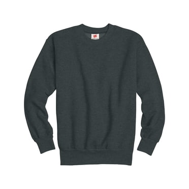 Hanes Boys ComfortBlend EcoSmart Crewneck Sweatshirt, XL, Charcoal Heather, XL,