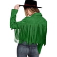 thumbnail image 4 of 2025 Femmes à Franges Veste Décontractée pour Femmes Vestes Veste d'Automne à Franges Moto Courte, 4 of 9