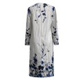 thumbnail image 4 of Robes pour Femmes Dames Décontractées Mode Imprimées Col Boutonné Robe à Manches Longues avec Poches Noir G, 4 of 4