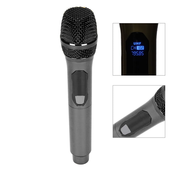 Microphone, Easy to Connect, Efficient Pickup, Plug and Play, Stable Signal, Suitable for 6.35mm/3.5mm Interface Equipment, LED Screen, 50m Range
