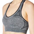 thumbnail image 2 of Hanes Womens Sport Seamless Racerback Sports Bra, L, Ebony Heather, 2 of 3