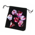 thumbnail image 1 of lionlar Pack of 7 Polyhedral Dices Set with Pouch Bar Math Teaching Red E, 1 of 6