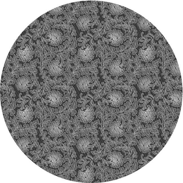 Ahgly Company Tapis d'Intérieur Lavable en Machine Carré Noir Iridium, 3 Pieds Carré