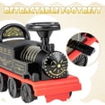 thumbnail image 3 of OLAKIDS Kids Ride On Train with Track, 6V Electric Toy with Lights and Sounds, Retractable Footrest, Under Seat Storage, Christmas Theme Battery Powered Gift for Toddlers Boys Girls, 3 of 9