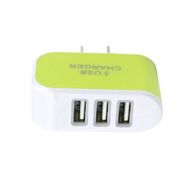 Universal Candy Color 3 USB Multi-Port Wall Wall charger adapter phone charger USB Charger US Plug Wall Adapter Cube Block AC 110-220V 5V