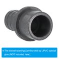 thumbnail image 5 of Unique Bargains UPVC Reducer Pipe Fitting 25mm OD 20mm Barbed, 3 Pack Straight Coupling Adapter Connector, Grey, 5 of 5