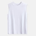 thumbnail image 4 of JDQJBZ Débardeurs Homme Couleur Unie Col Rond Sans Manches Haut Léger Respirant, 4 of 5