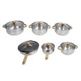 thumbnail image 1 of 6Pcs Pots and Pans Set, Rustproof Stick Proof Safe Multipurpose Stainless Steel Cookware Set for Home Kitchen Restaurant, 1 of 8