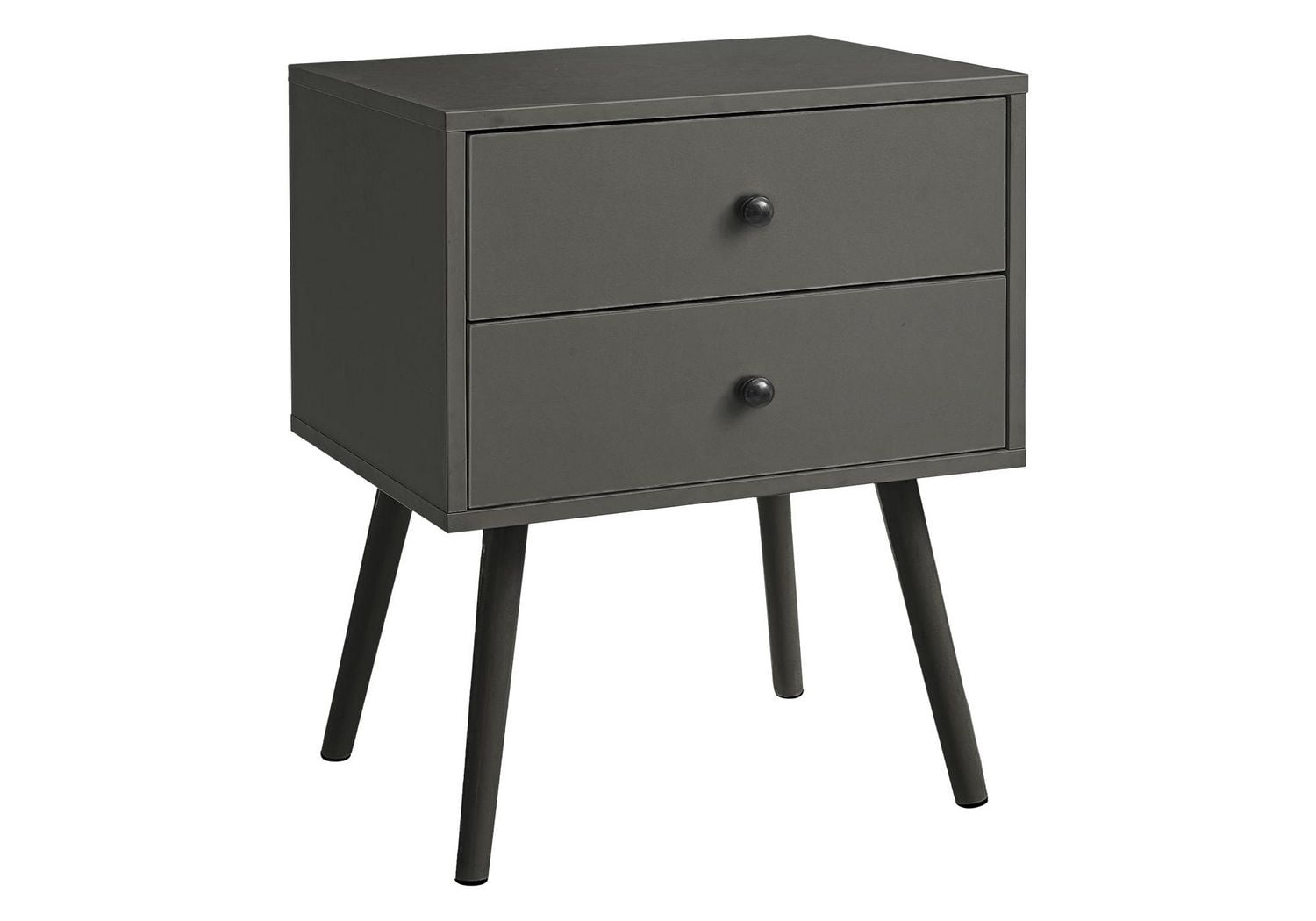 Monarch Specialties Accent Table, Bedroom, End, Living Room, Nightstand, Side Table, Storage Drawer, White Laminate, Modern, Contemporary