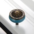 thumbnail image 2 of Abbracc 10xVintage Céramique Rond Armoire Tirer Boutons Bleu, 2 of 3