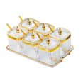 thumbnail image 2 of Rongfmy Divided Dried Fruit Plates Nuts Storage Tray Multipurpose for Cafe Shop Home Clear 6 Grids, 2 of 9