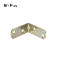 thumbnail image 3 of Unique Bargains Attelle d'Angle, 40mm x 40mm Joint Plaqué Zinc Supports à Angle Droit, 50 Pcs, 3 of 4