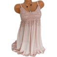 thumbnail image 2 of CAROOTU Robe à Bretelles pour Femmes Mini Débardeur en Dentelle Sans Manches Fête Été Plage Robe Courte Grande Taille, 2 of 7