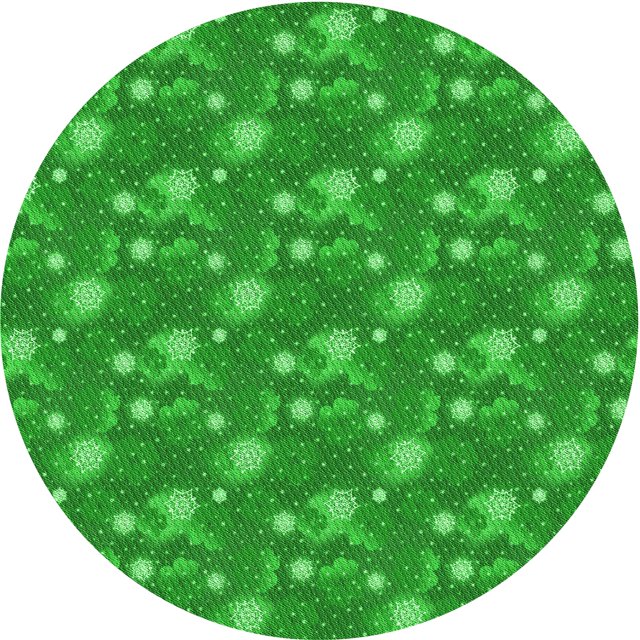 Ahgly Company Tapis d'Intérieur Lavable en Machine Carré Vert, 3 Pieds Carré