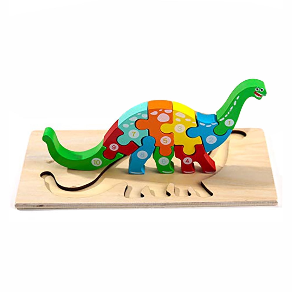 Wooden Toddler Puzzles for Kids  Montessori Toys for 2 Year Old  Dinosaur Wooden Puzzles for Toddlers  Toddler Puzzle Toddler Toys