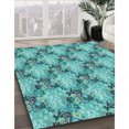 thumbnail image 3 of Ahgly Company Tapis Rectangulaire Lavable en Machine Intérieur Transitionnel Turquoise Vert, 2 Pieds x 5 Pieds, 3 of 7