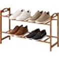 thumbnail image 3 of Basicwise QI004330.2 Bamboo Storage Shoe Rack, Free Standing Shoe Organizer Storage Rack, 2 Tier, 3 of 5