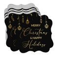 thumbnail image 3 of Inkdotpot Pack Of 100 Merry Christmas & Happy Text Paper Tags DIY Craft Bracket Shape Real Gold Foil Hang Tags, 3 of 7