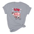 thumbnail image 5 of Pisexur T-shirt de la Saint-Valentin pour Femmes, Imprimé Amour, Manches Courtes, Col Rond, 5 of 5