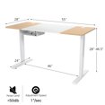 thumbnail image 4 of Costway 55"x28" Electric Standing Desk Adjustable Sit to Stand Table w/USB Port Natural, 4 of 10