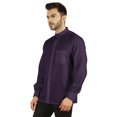 thumbnail image 4 of Bestman Solid Button-Down Shirt For Mens Chinese Collar Front Placket Formal Shirts, 4 of 7