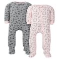 thumbnail image 1 of Baby & Toddler Girl Snug Fit Footed Cotton Pajamas  2-Pack, 1 of 6