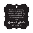 thumbnail image 1 of Darling Souvenir Custom Wedding Thank You Message Gift Tags Personalized Party Favor Hang Paper Tags-Black-100 Tags, 1 of 1