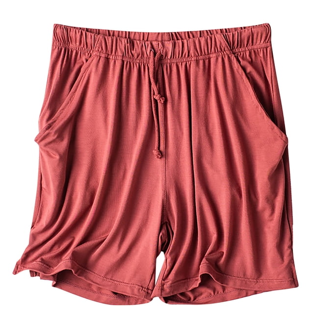 Timegard Womens Shorts Summer Elastic Waisted Drawstring Loose Soft Sleepwear Casual Loose Pjs Shorts